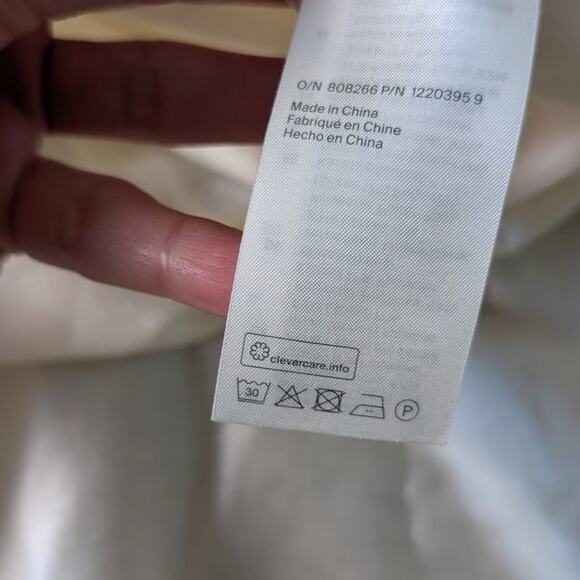 NWOT COS Cream Kimono Long Sleeve Blouse Top with Slits, size 2 - Picture 9 of 9